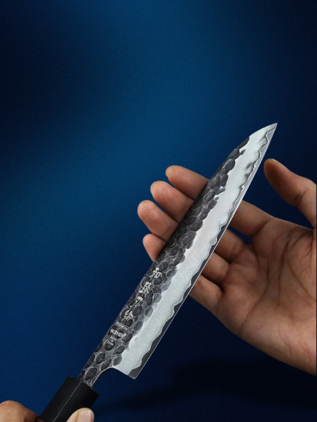 Couteau Santoku <br> HEZHEN 7 acier composite