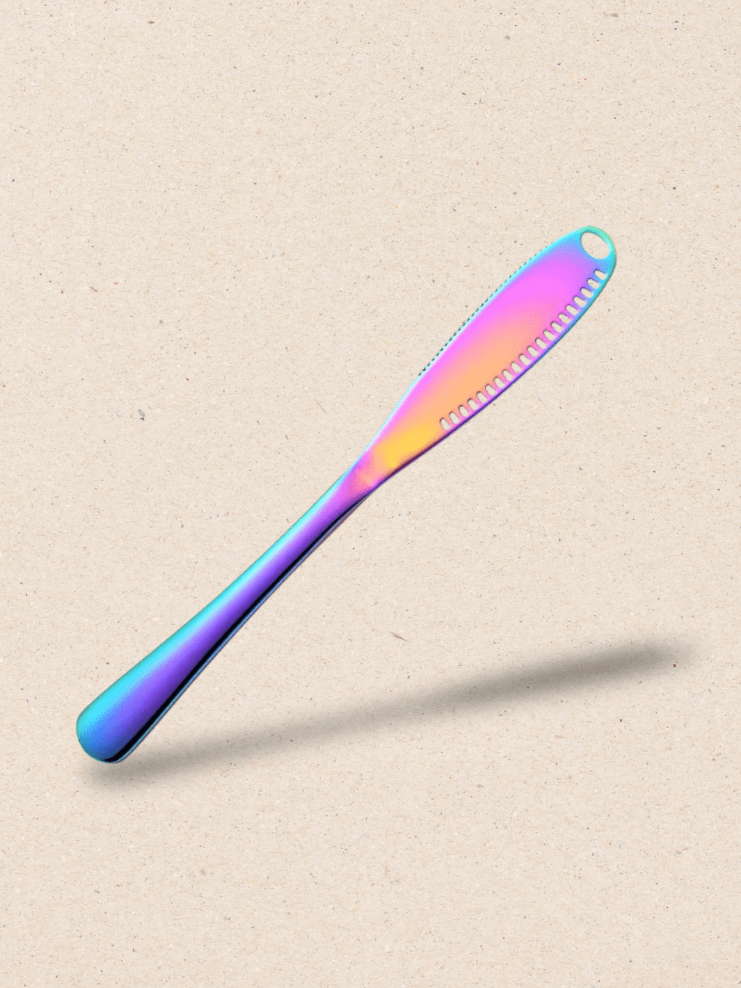 Couteau à Beurre <br> acier inoxydable (4 variantes de couleur) Multicolore