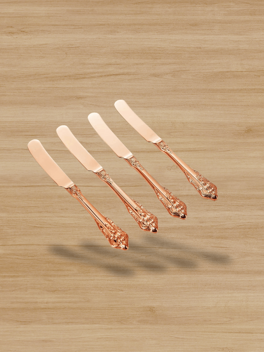 Couteau à Fromage spatule à beurre de 6.8 pouces 4pcs-Rose or