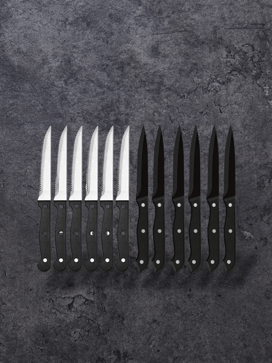 Couteau à Steak | full black 12pcs