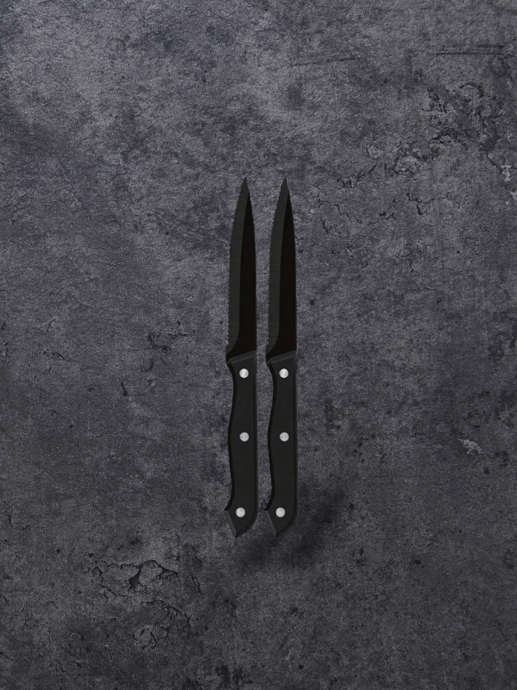 Couteau à Steak | full black 2pcs Noir