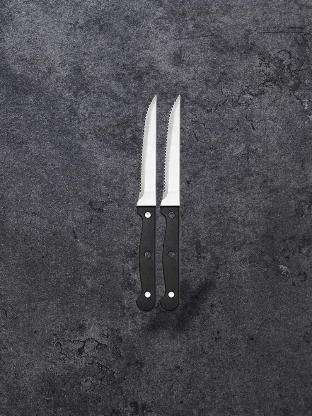 Couteau à Steak | full black 2pcs Argent