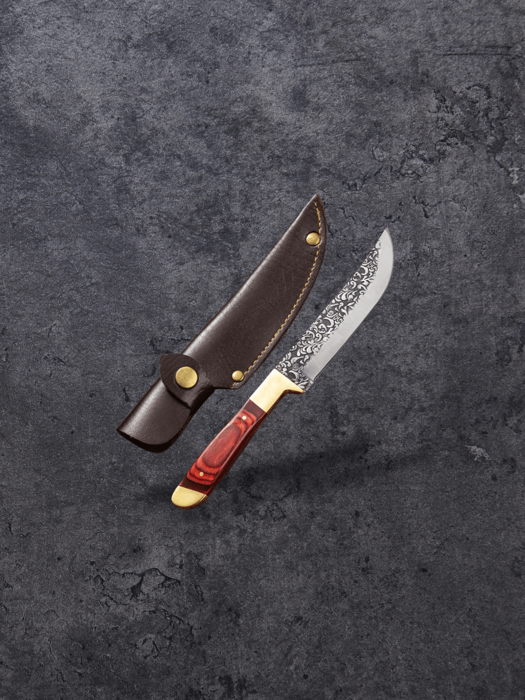 Couteau à Steak | lame gravée Rouge / 7.5 inch