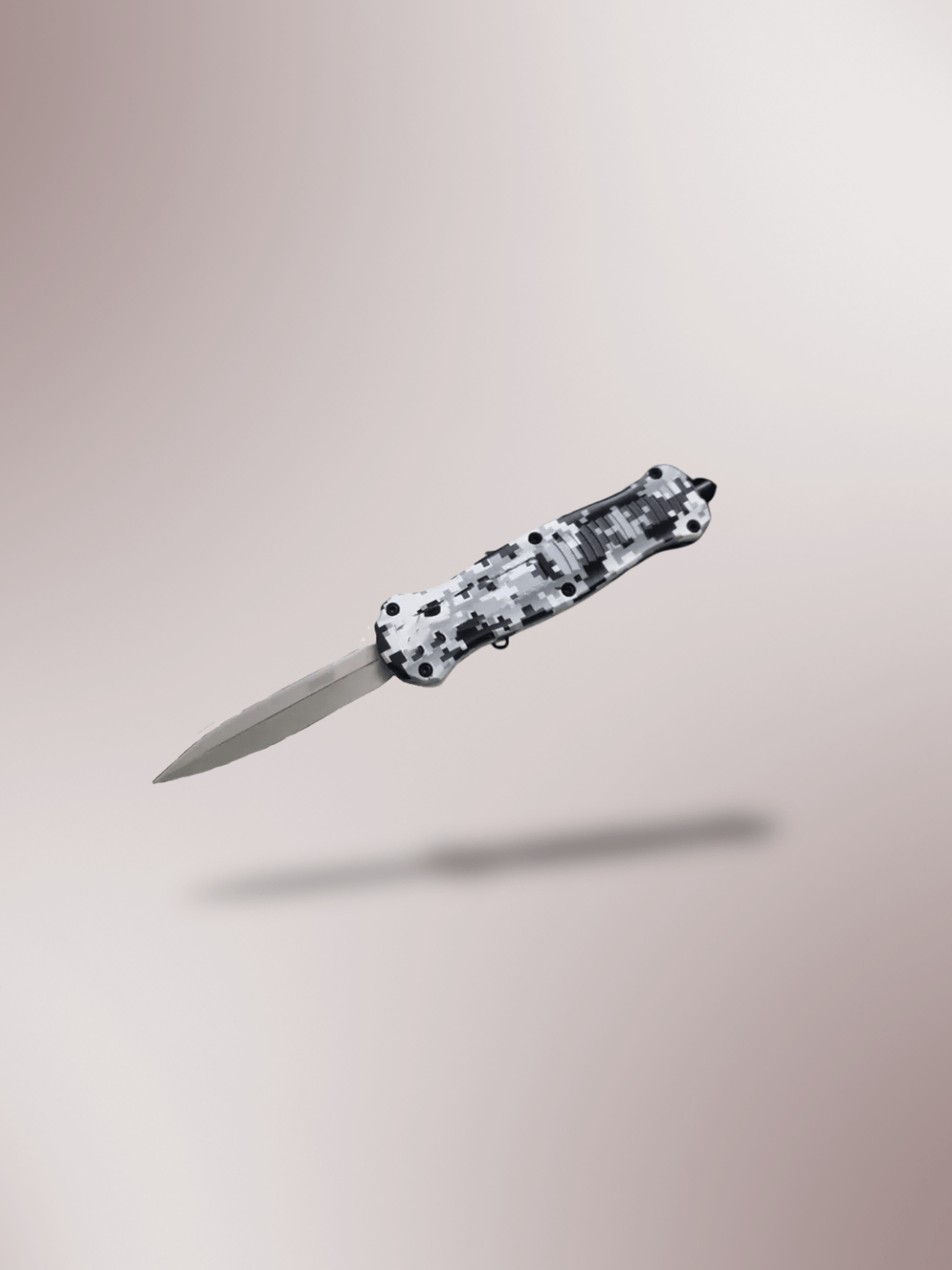 Couteau Automatique lame 440C manche en alliage Zinc Camouflage