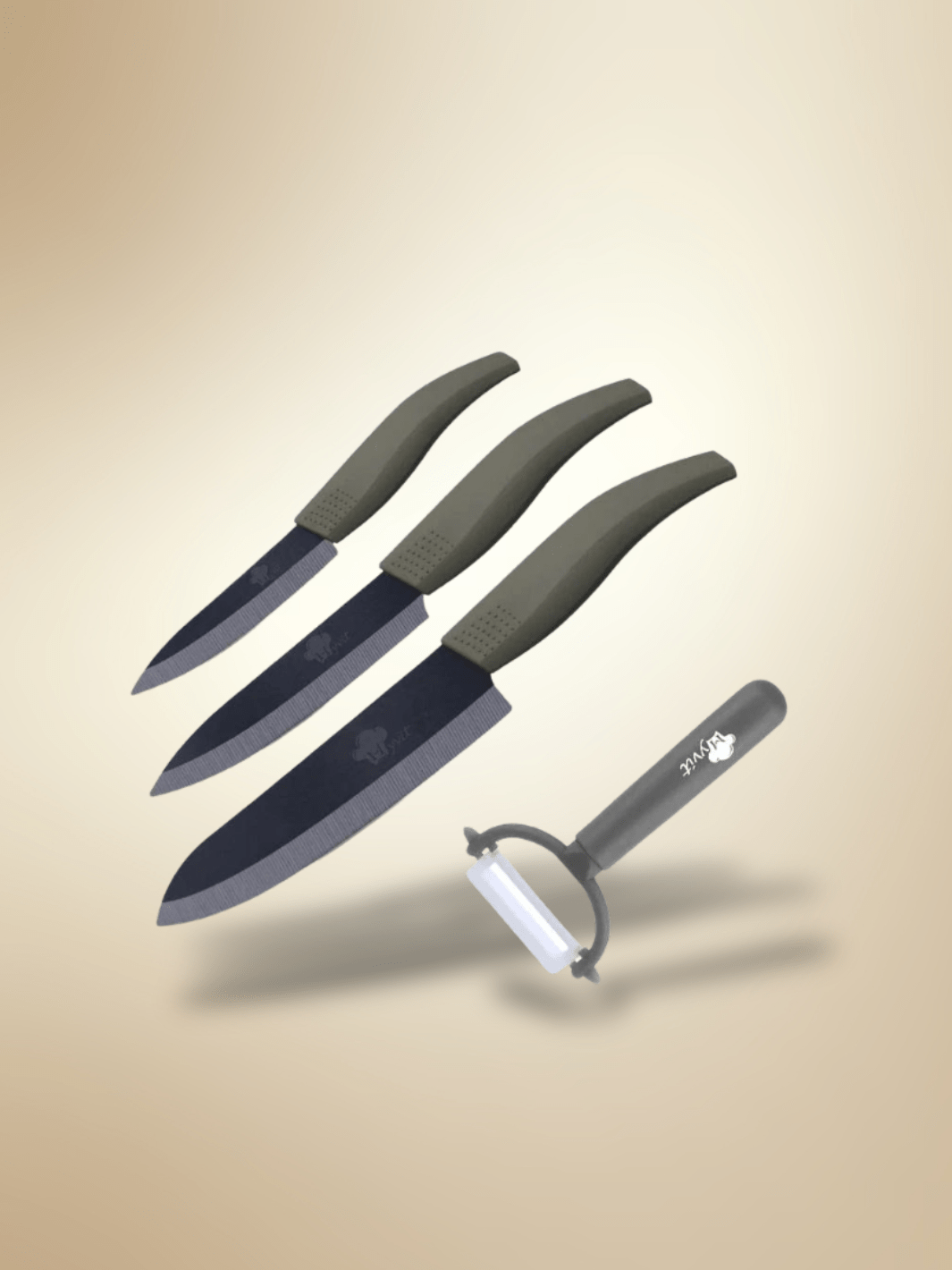 Couteau Céramique | zircone utilitaire gris 3.4.5 pouces / Stock principal
