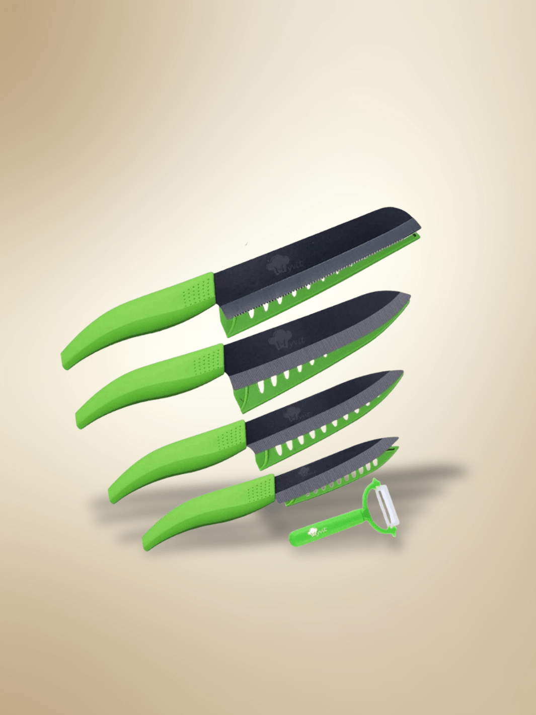Couteau Céramique | zirconium noir couteaux à pain vert 3.4.5.6 pouces / Stock principal