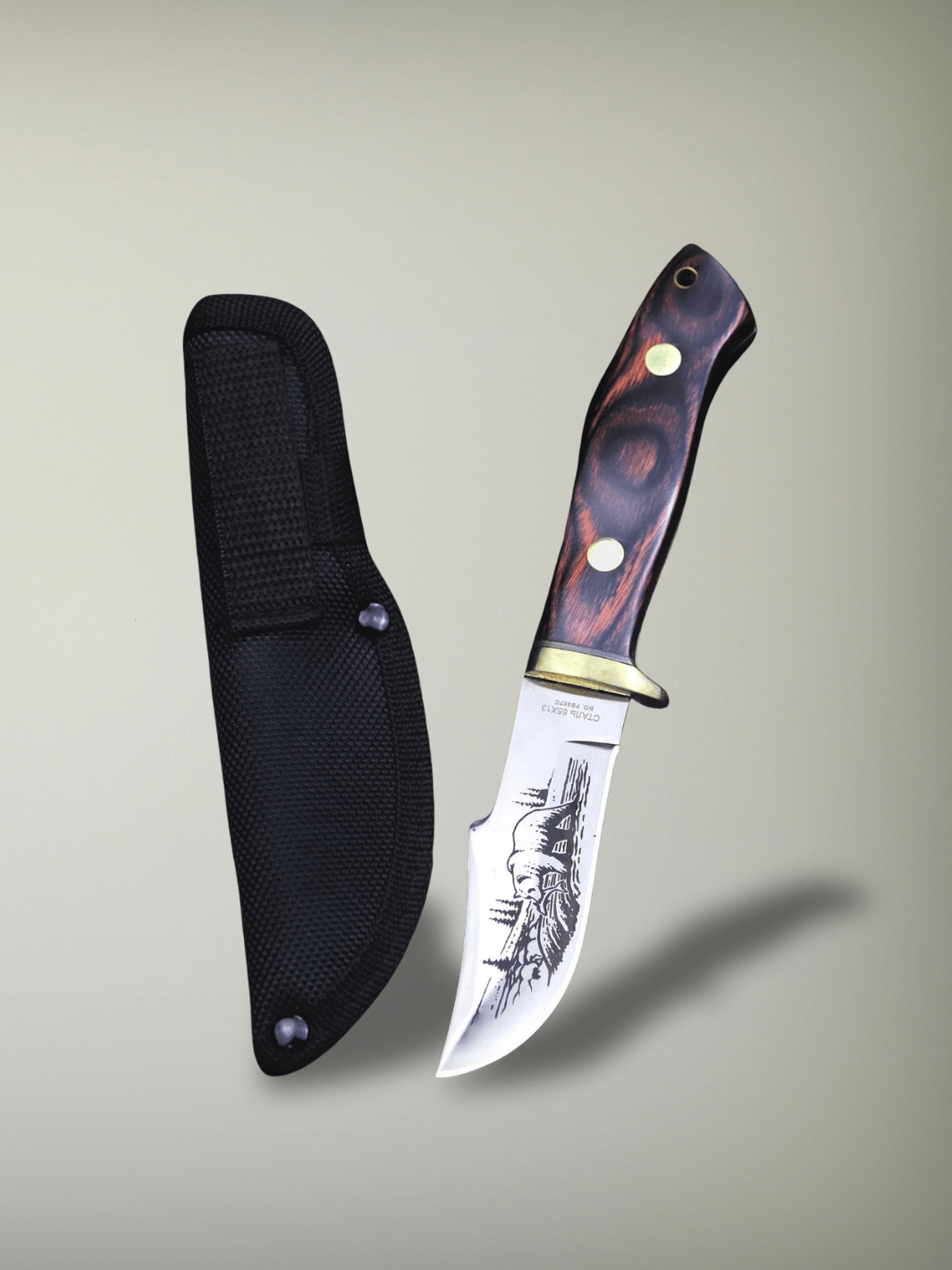Couteau de Chasse | acier D2 Couteau en bois + étuis