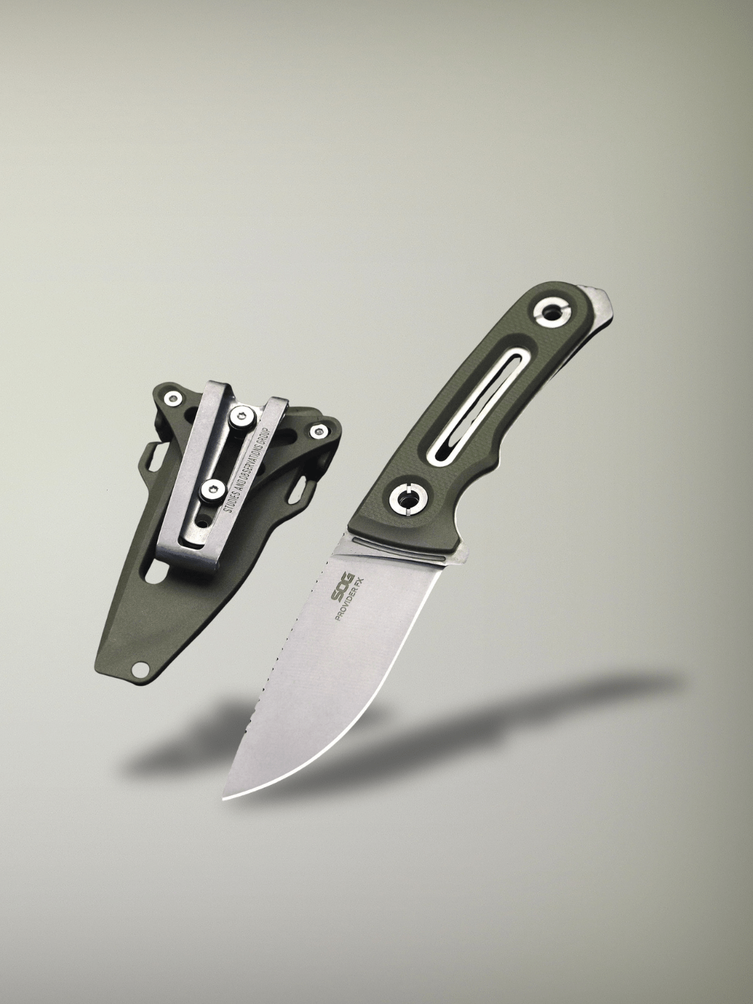 Couteau de Chasse | acier DC53 Argent étuis