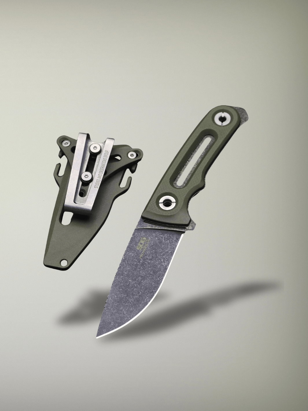 Couteau de Chasse | acier DC53 Noir étuis