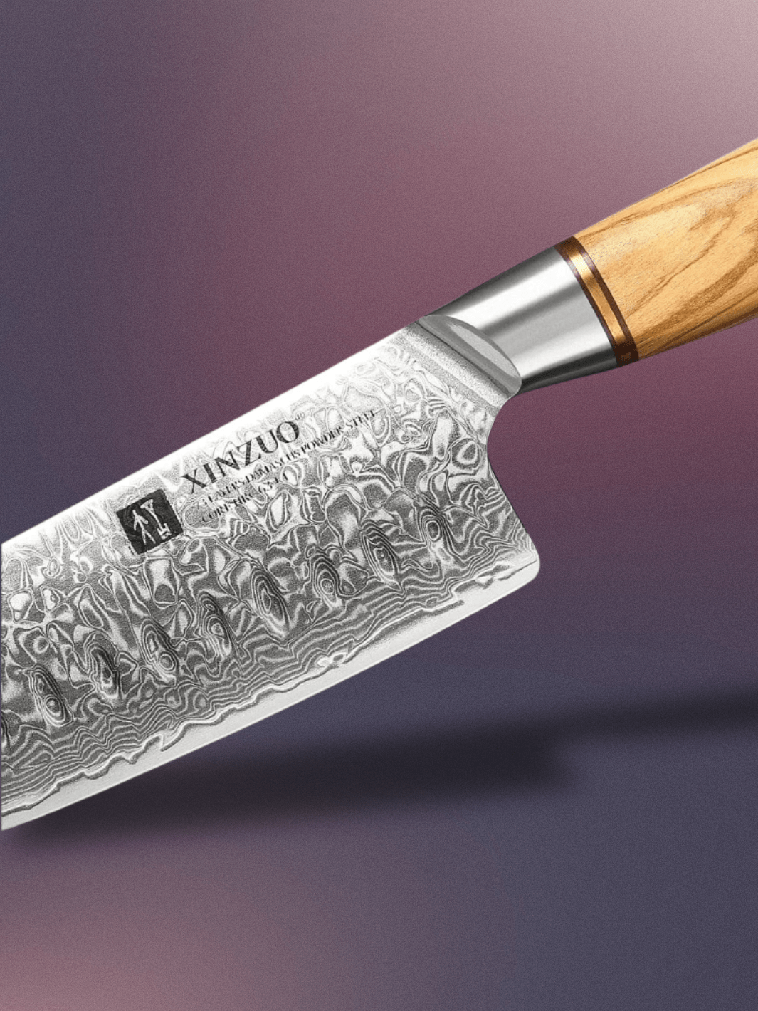 Couteau de Cuisine <br> Noyau en acier Damas