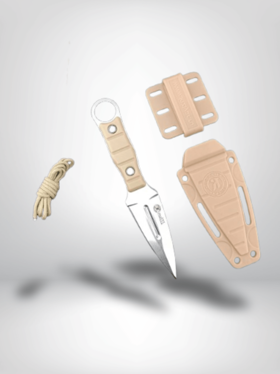 Couteau de Lancer manche en Fibre de Nylon Beige