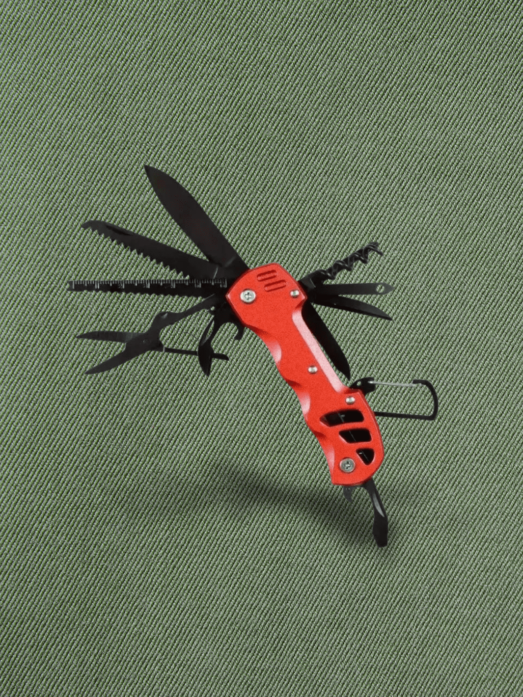 Couteau de Survie | 9,5 cm pour camping Rouge