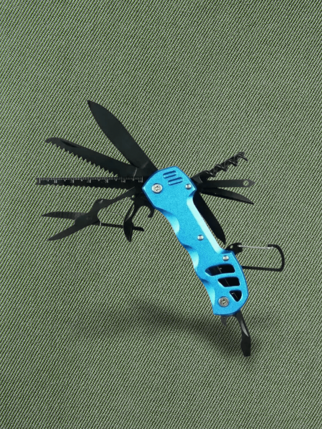 Couteau de Survie | 9,5 cm pour camping Bleu