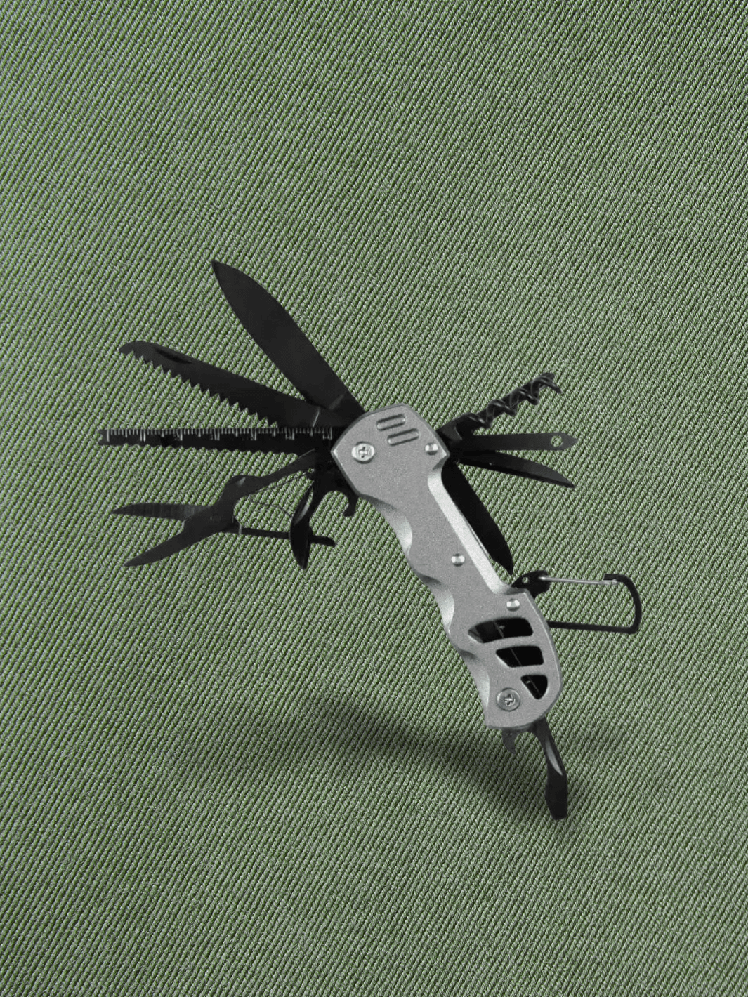 Couteau de Survie | 9,5 cm pour camping Argenté