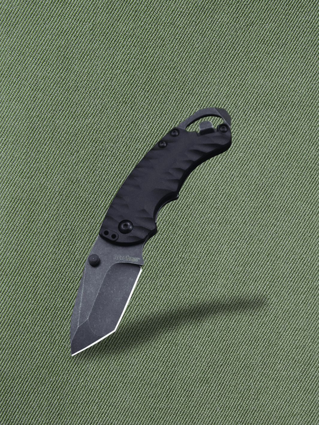 couteau de survie <br> lame 440C Noir mat