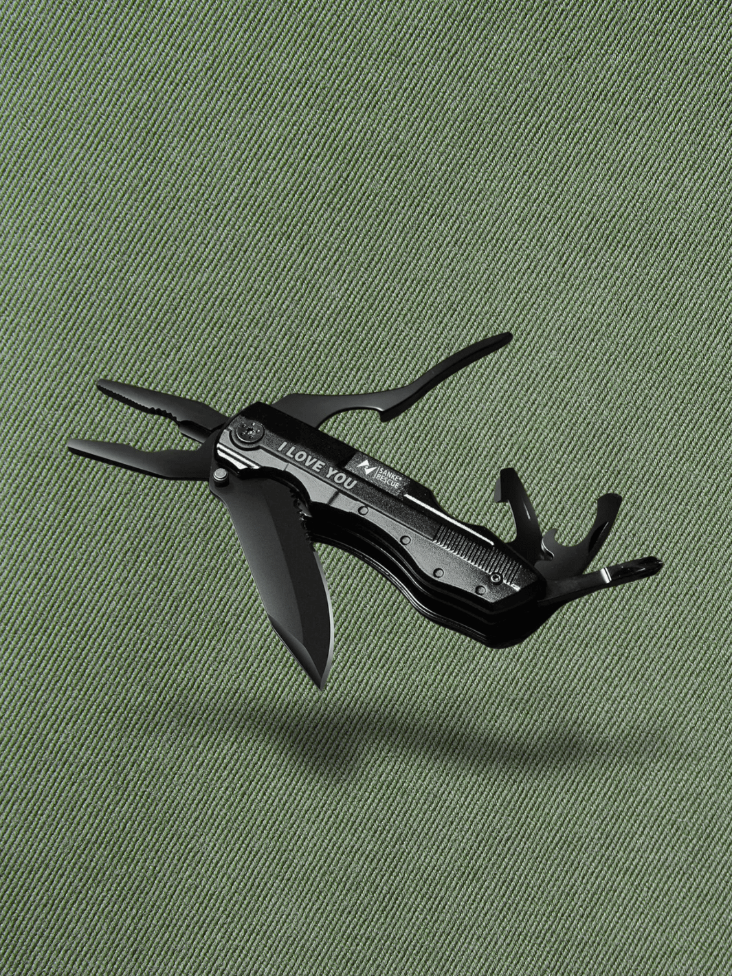 Couteau de Survie | Pince pliante multifonction Noir