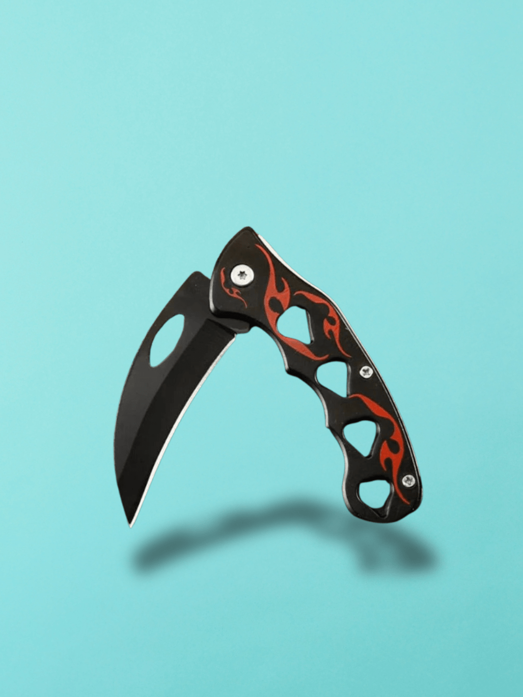 Couteau Karambit | motif noir et rouge Noir et rouge