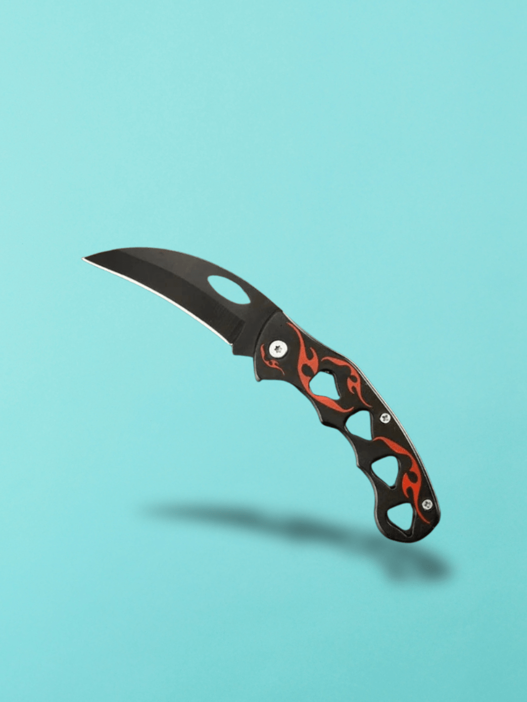 Couteau Karambit | motif noir et rouge Noir et rouge