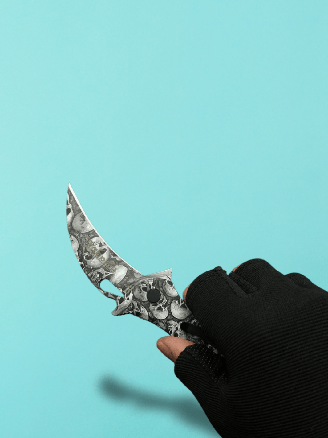 Couteau Karambit | revêtement en acier Karambit tête de mort
