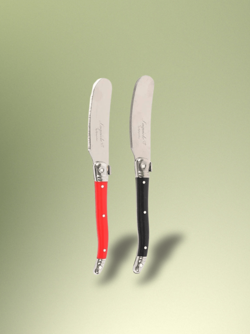 Couteau Laguiole épandeurs de fromage noir rouge
