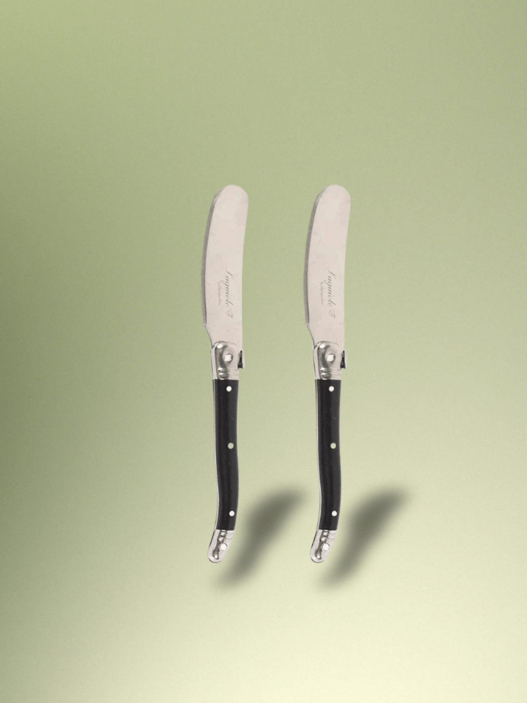 Couteau Laguiole épandeurs de fromage 2 Pièces noires