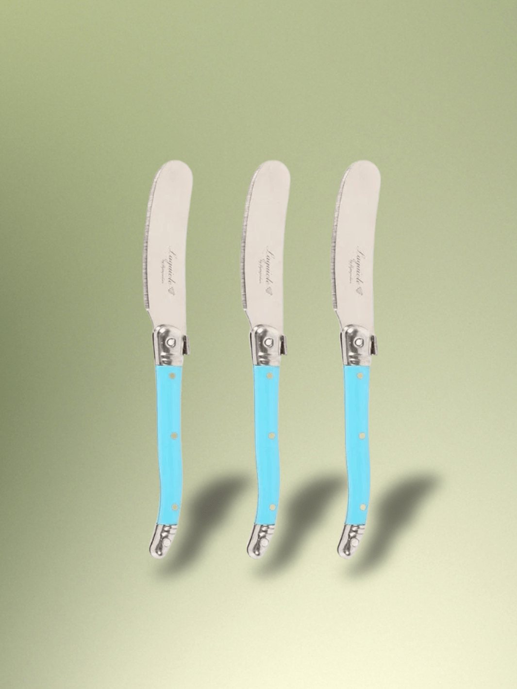 Couteau Laguiole épandeurs de fromage 3 Pièces Bleues