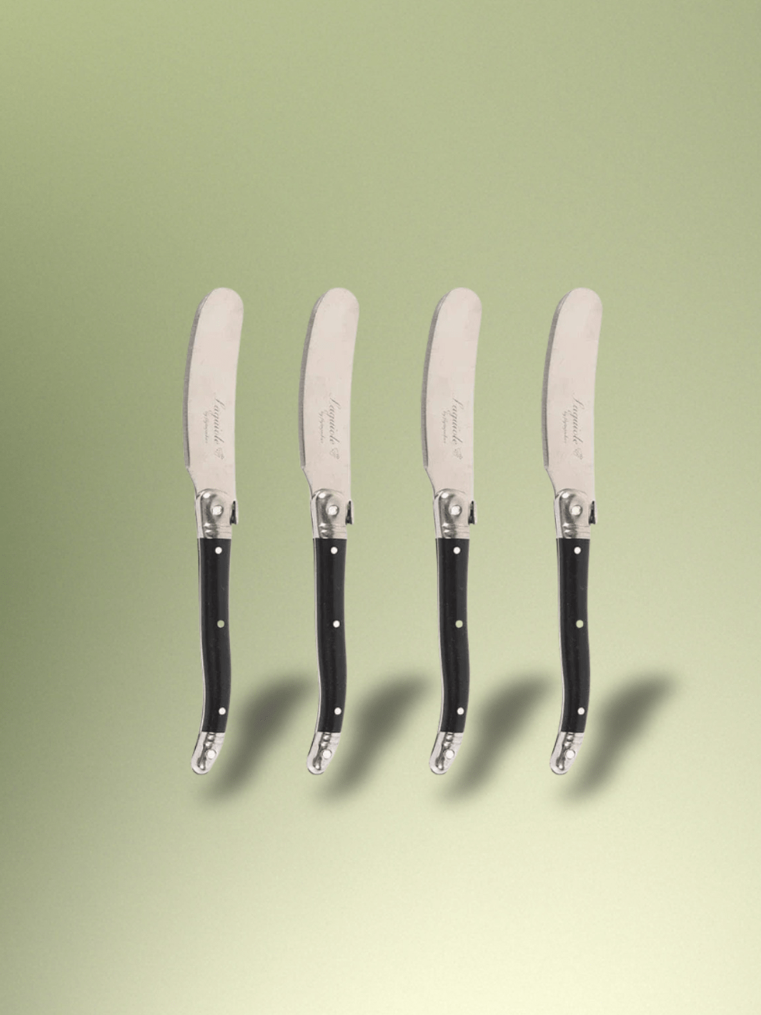 Couteau Laguiole épandeurs de fromage 4 Pièces noires