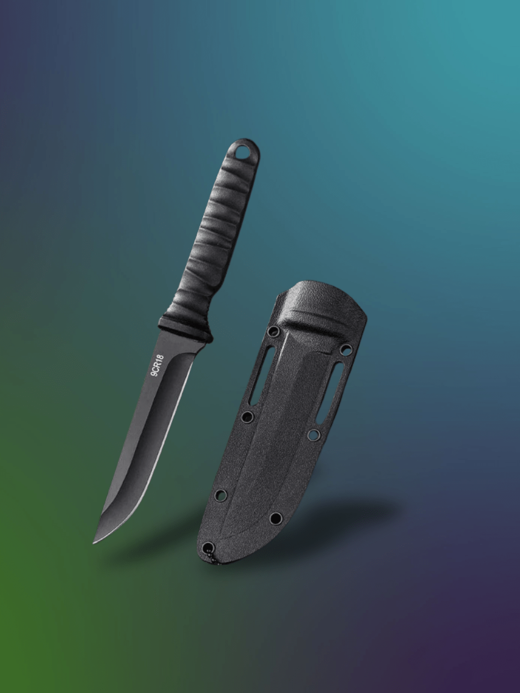 Couteau Militaire | acier 9CR18 Lame noir