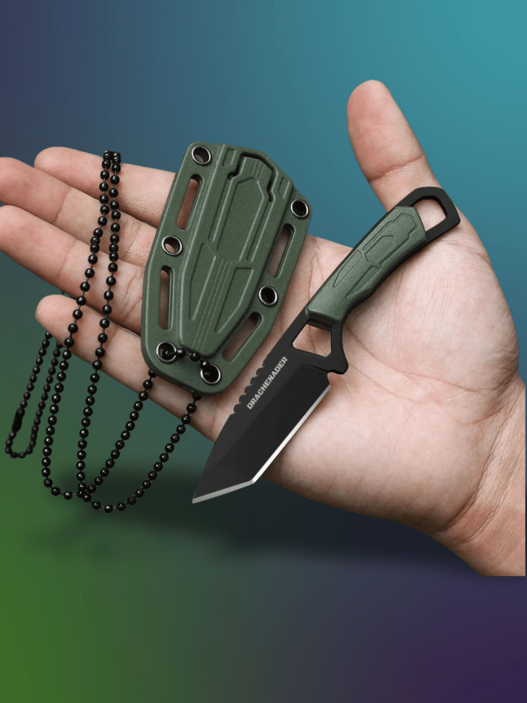 Couteau Militaire | DRACHENADER Couteau vert B
