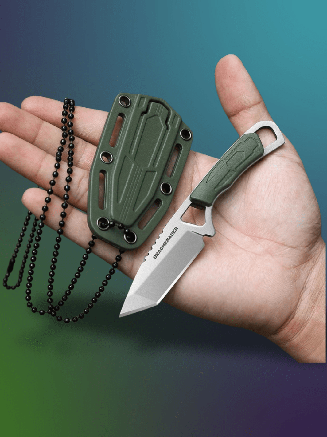 Couteau Militaire | DRACHENADER Couteau vert