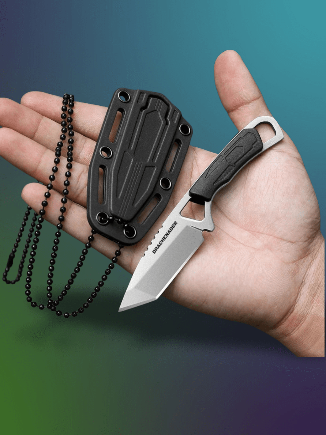 Couteau Militaire | DRACHENADER Couteau noir