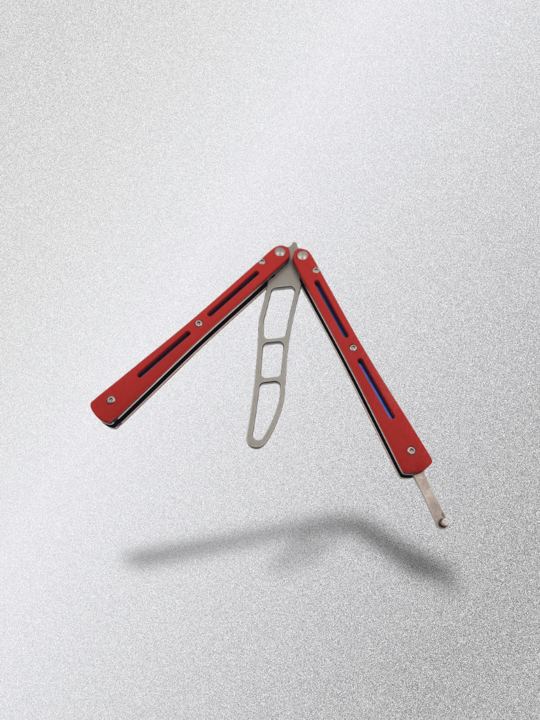 Couteau Papillon roulement à billes, manche G10 3 trous Rouge
