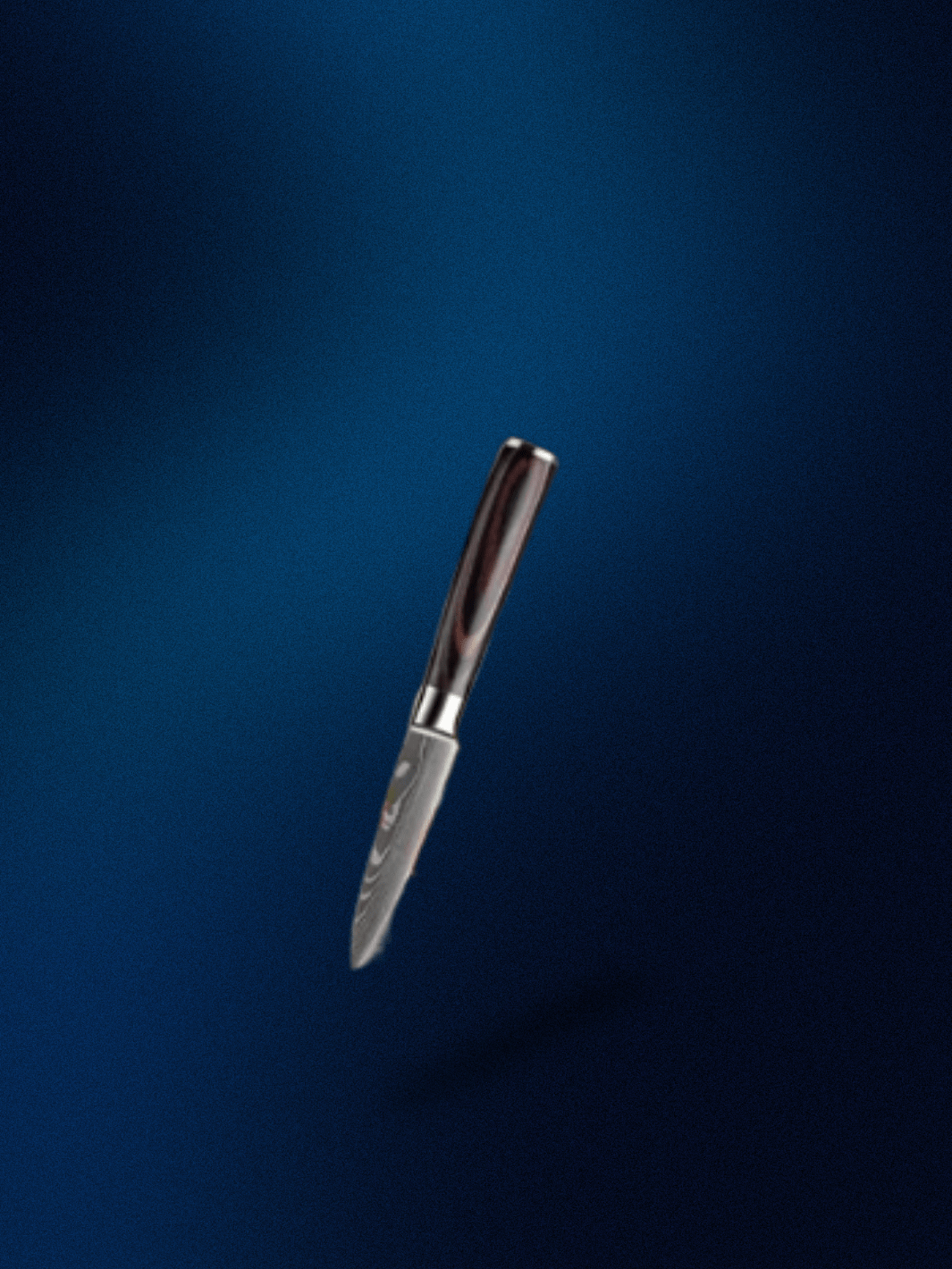 Couteau Santoku | en damas Couteau d'office 3.5 Pouces