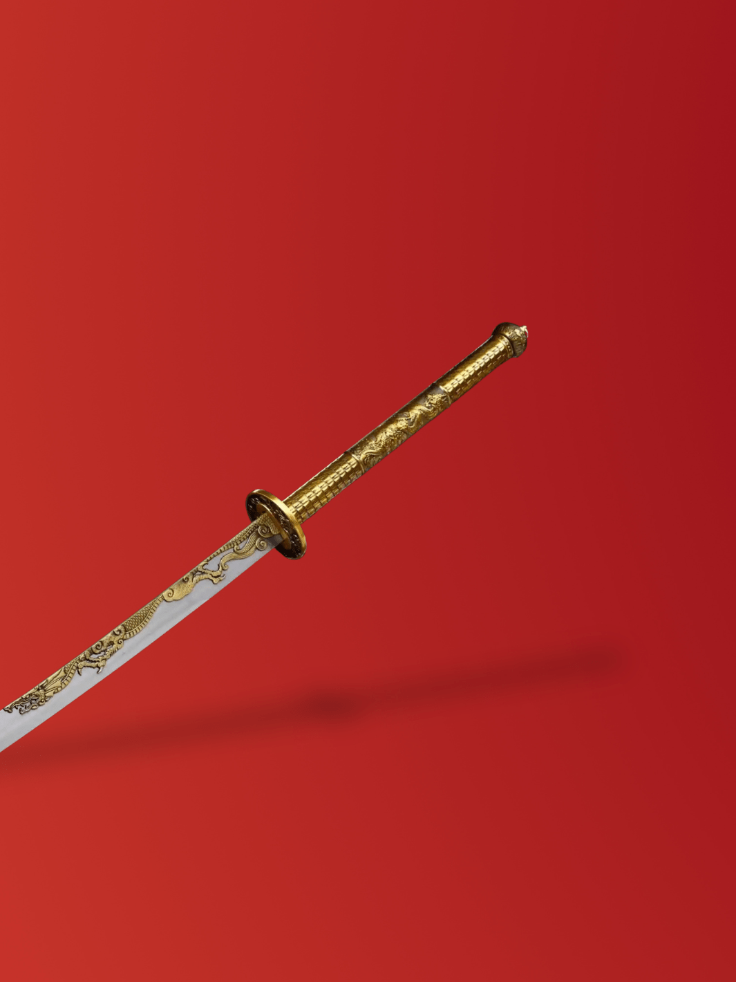 Katana <br> lame de 140 centimètres, manche en métal black
