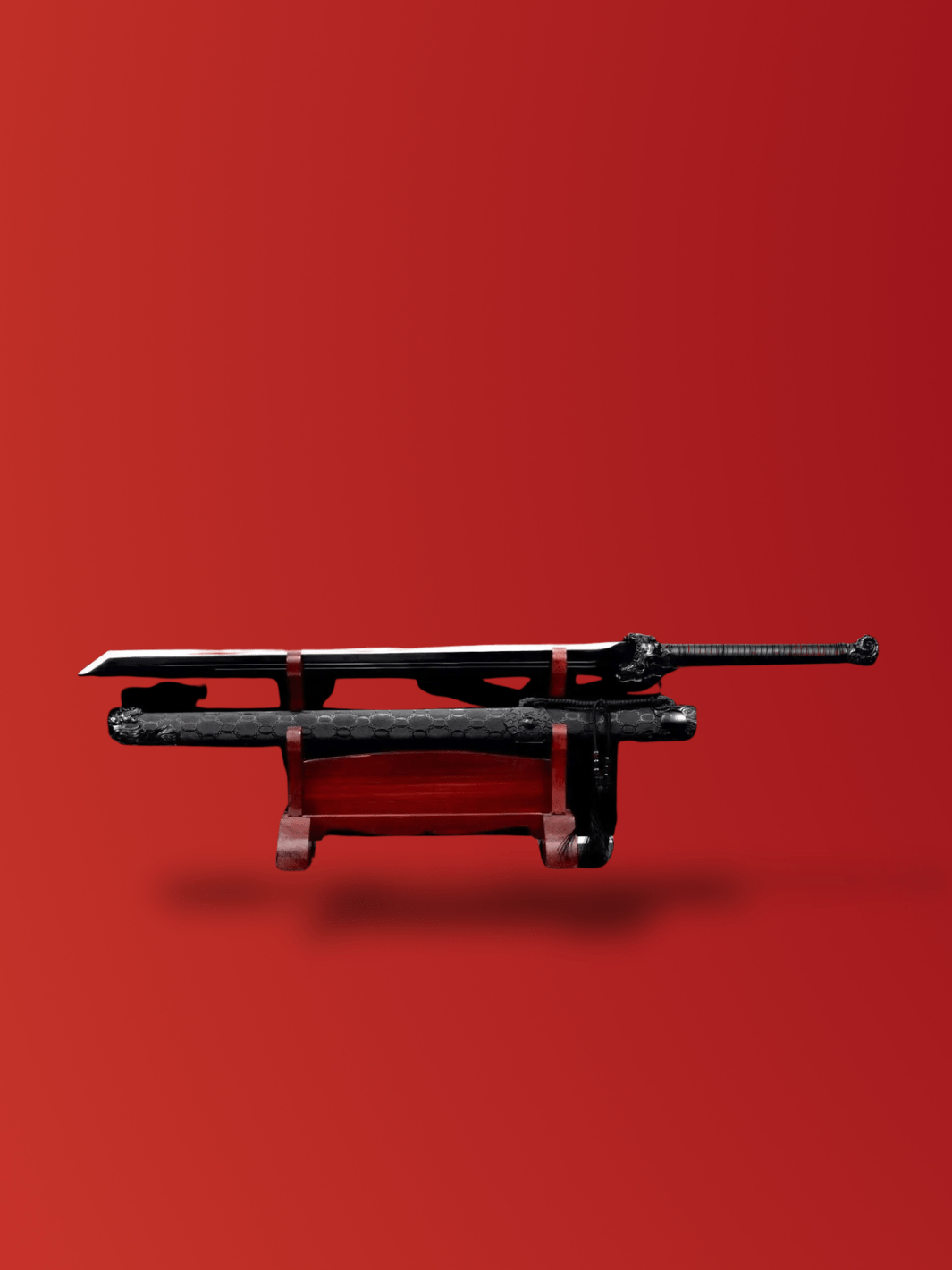 Katana épée de combat acier au manganèse Noir