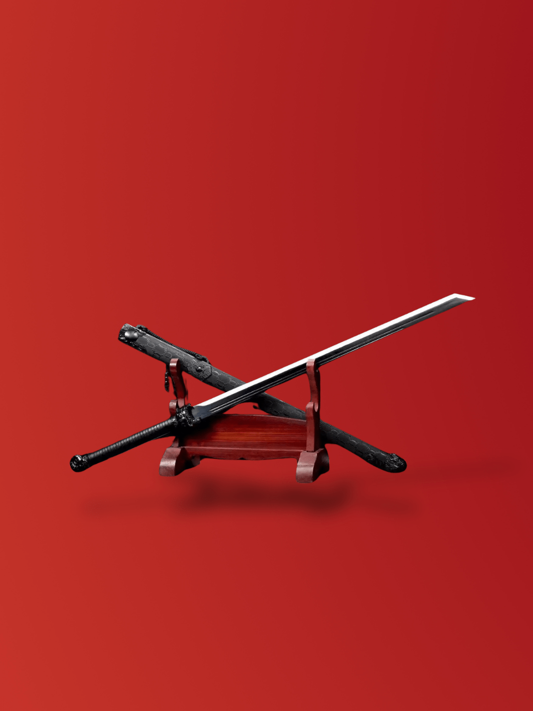 Katana épée de combat acier au manganèse Noir