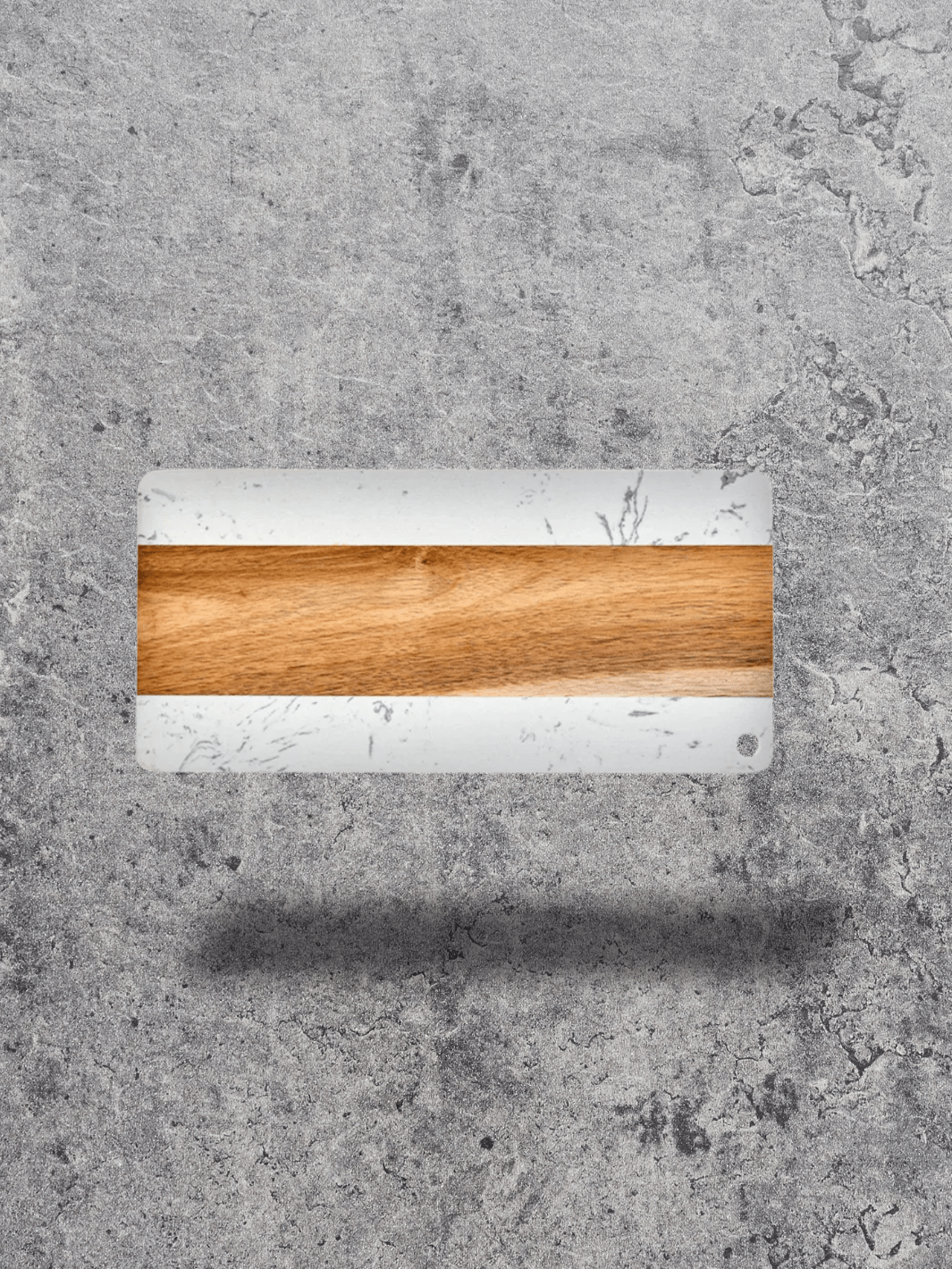 Planche à découper <br> en bois et marbre 35x16.5 cm