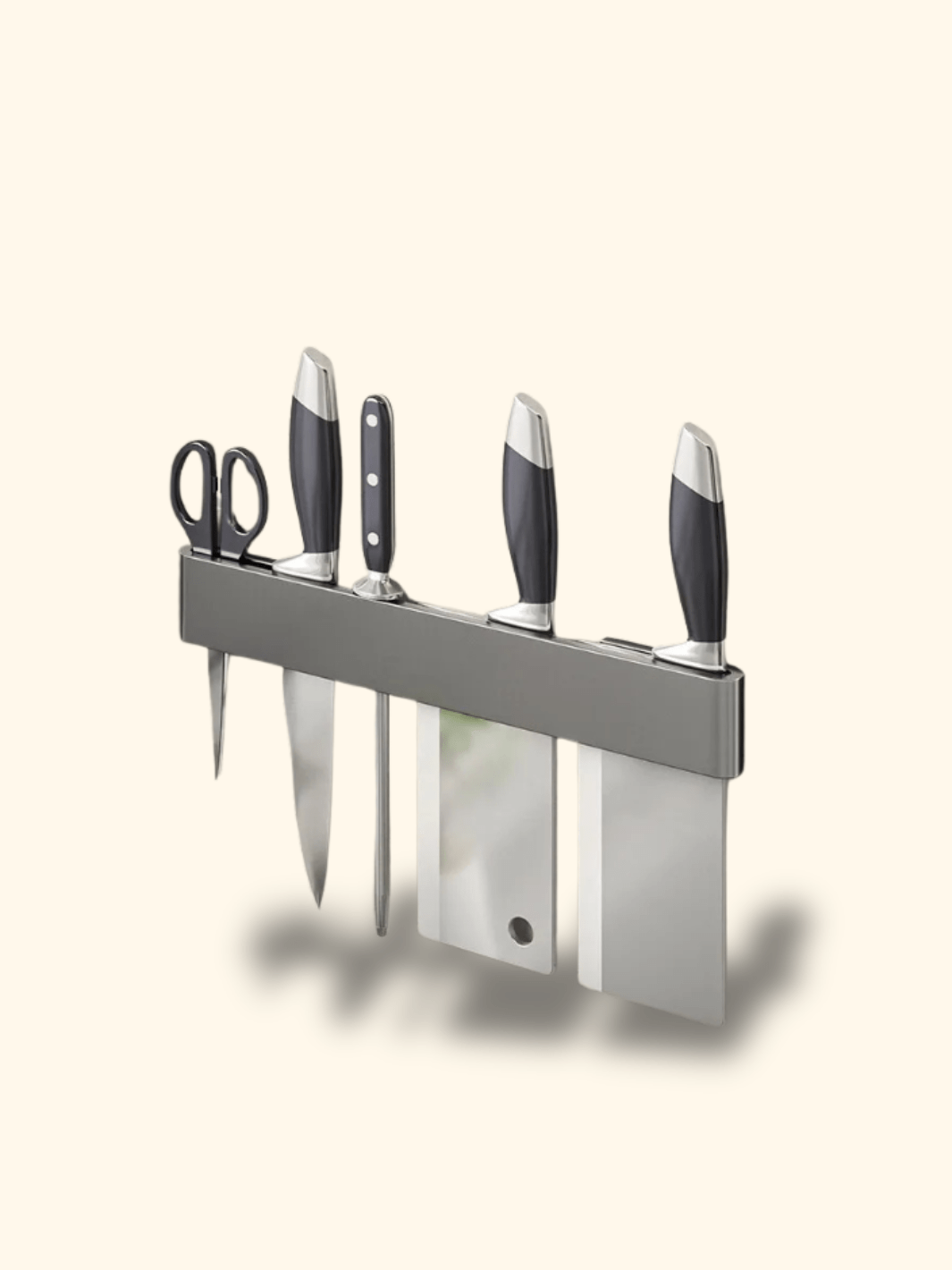 Rangement pour couteaux support mural Gris / 500mm