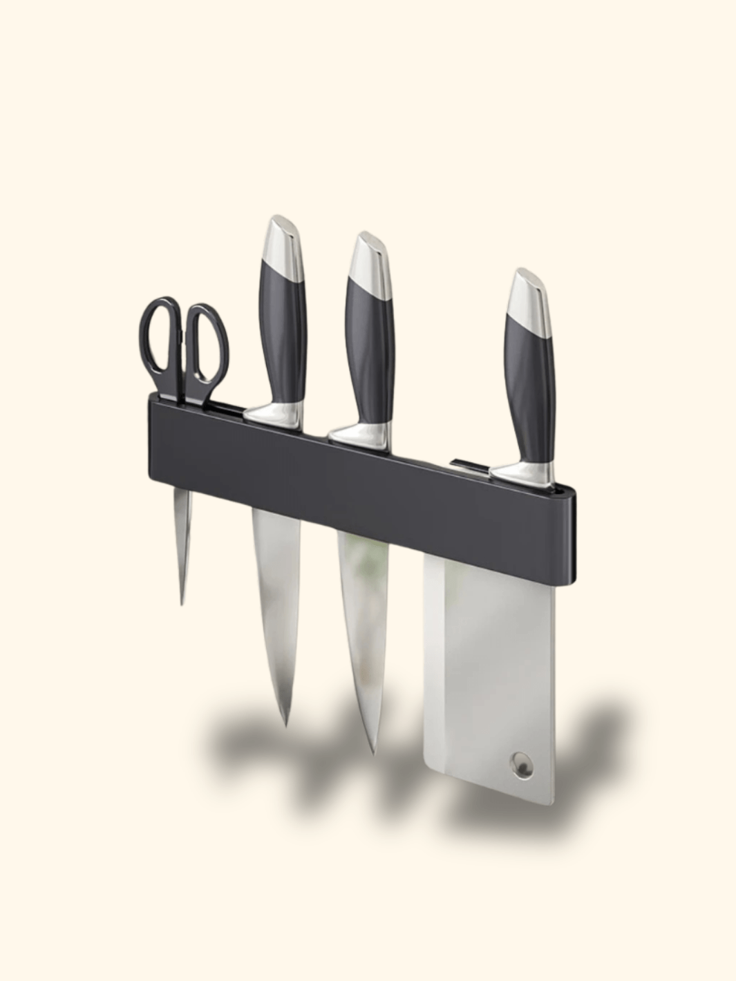 Rangement pour couteaux support mural Noir / 400mm