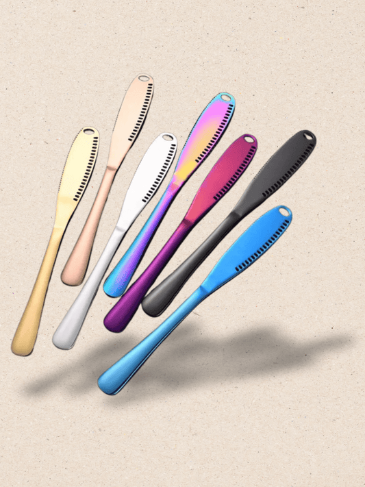 Couteau à Beurre <br> acier inoxydable (4 variantes de couleur)