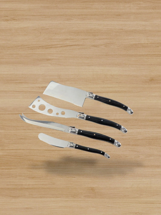 Couteau à Fromage pizza, fromage, beurre, noir ABS 2CR14SS 4 Pcs