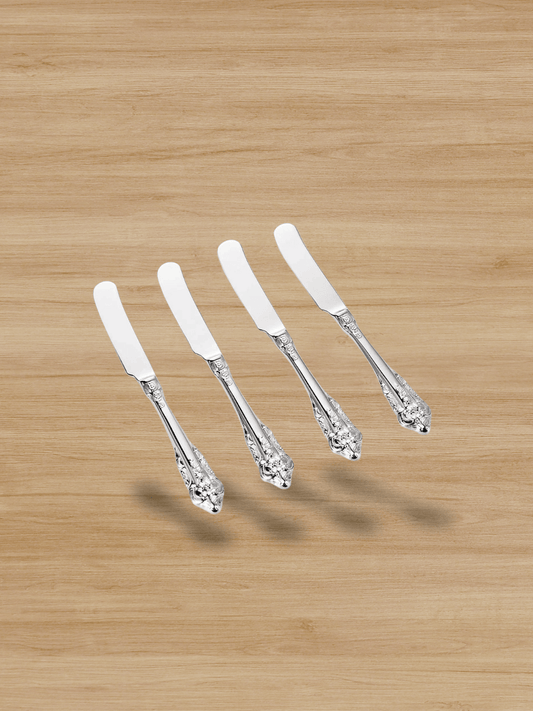 Couteau à Fromage spatule à beurre de 6.8 pouces 4pcs-Argent