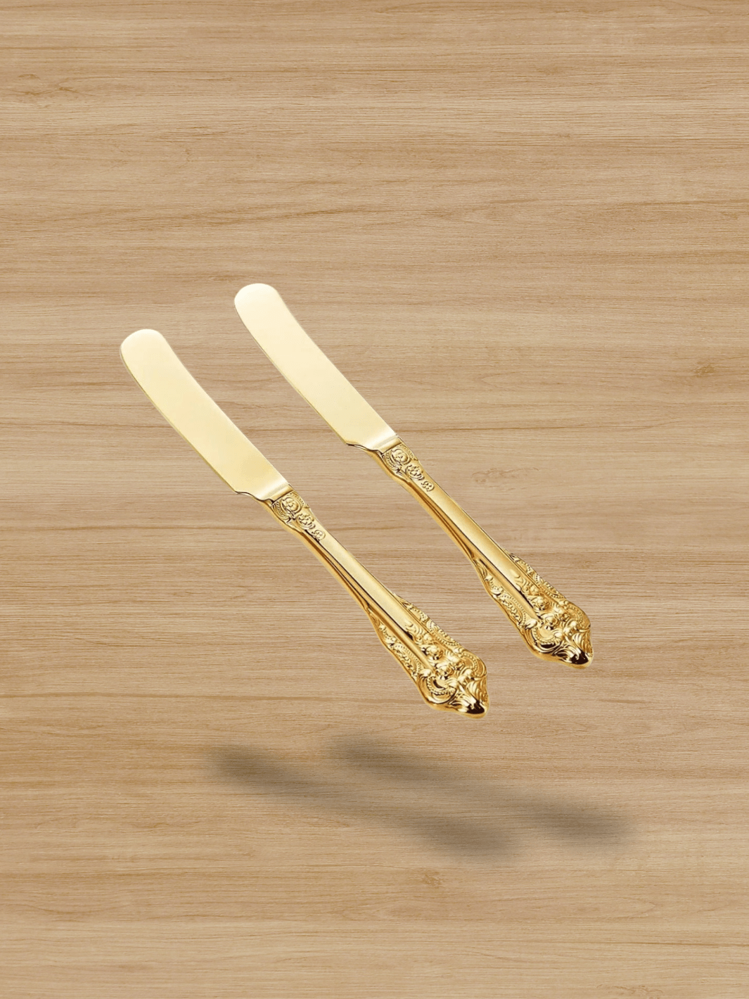Couteau à Fromage spatule à beurre de 6.8 pouces 2pcs-Or