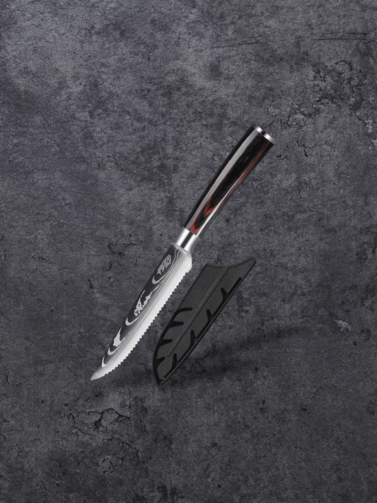 Couteau à Steak | acier Damas 1 pcs Noir
