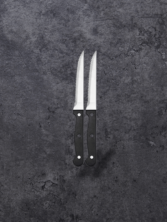 Couteau à Steak | full black 2pcs Argent
