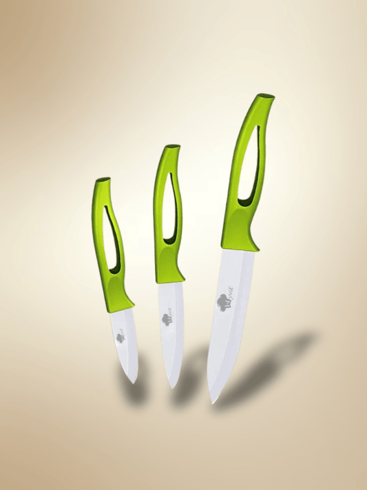 Couteau Céramique | couteau manche vert  Vert