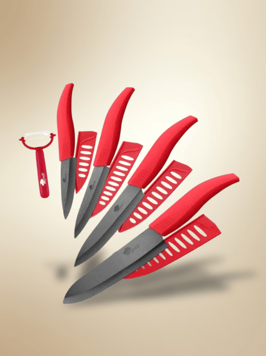 Couteau Céramique | zircone Lot de couteaux rouges 3.4.5.6 pouces / Stock principal