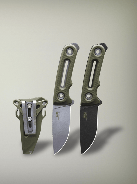 Couteau de Chasse | acier DC53 2 pièces plus étuis