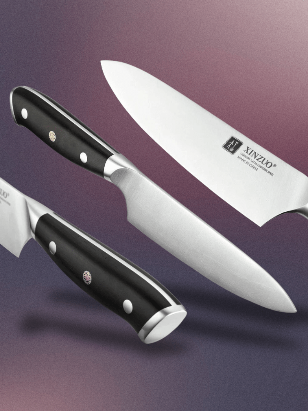 Couteau de Cuisine <br> lame 1.4116 inoxydable, étui en bois