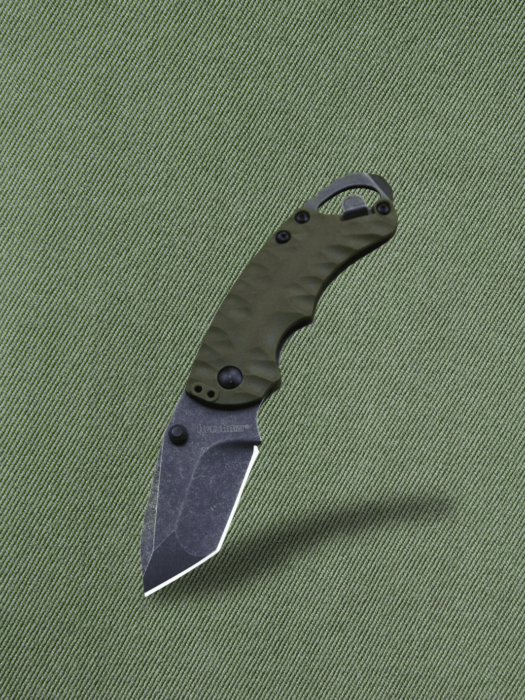 couteau de survie <br> lame 440C Vert militaire